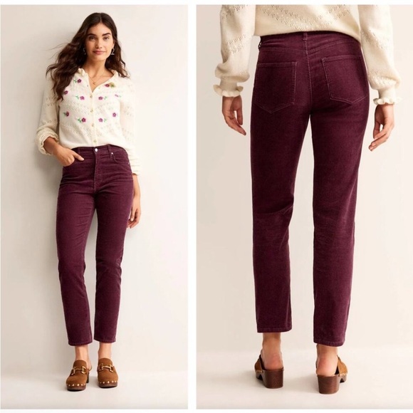 Boden Denim - Boden 5 Pocket Cord Slim Jeans Deep Wisteria Size 2 Petite